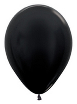 SEM (100) 11" Metallic Black balloons latex balloons