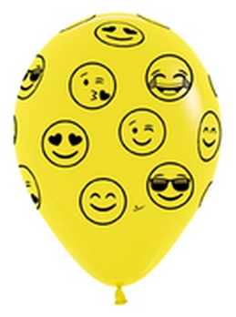 BET (50) 11" Emoji All Over Fashion Yellow balloons latex balloons