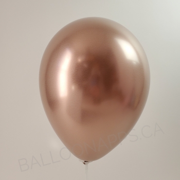 Q (100) 11" Chrome Rose Gold Balloons balloons latex balloons