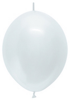 BET (50) 12" Link-O-Loon Pearl White balloons latex balloons