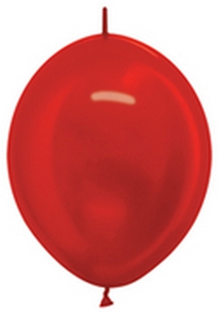 BET (50) 12" Link-O-Loon Metallic Red balloons latex balloons