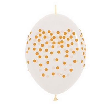 BET (50) 12" Gold Confetti balloon latex balloons