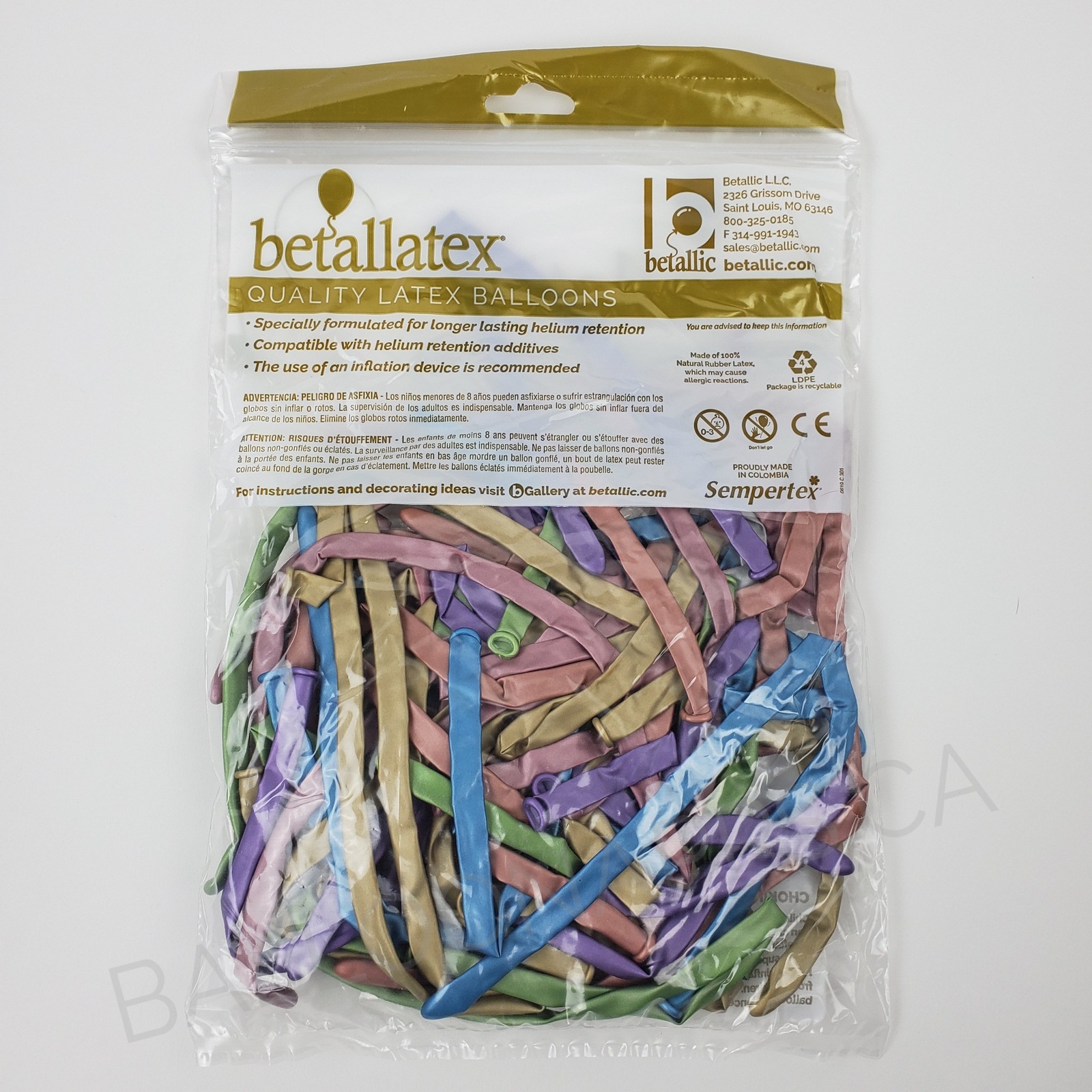 Sempertex 260 Reflex balloons 7 colours