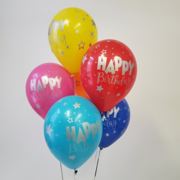 SEM (50) 11" Happy Birthday Fantasy Balloons latex balloons