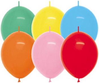 BET (50) 6" Link-O-Loon Fashion Assorted balloons latex balloons