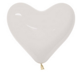 Sempertex 6" Heart Crystal Clear  Balloons