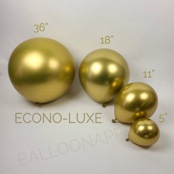 ECONO (10) 18" Econo-Luxe Gold Round balloons  Balloons