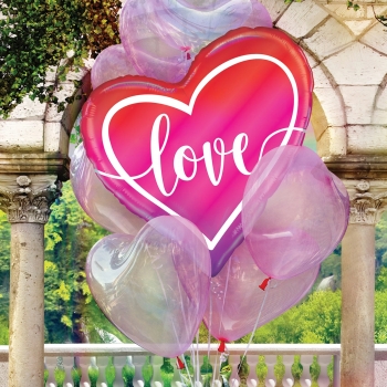 Sempertex 11" Crystal Pastel Pink Heart balloons  Balloons