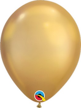 Q (100) 11" Chrome Gold balloons latex balloons
