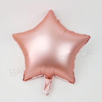 18" Foil Econo-Luxe Satin Chrome Rose Gold Star balloon foil balloons