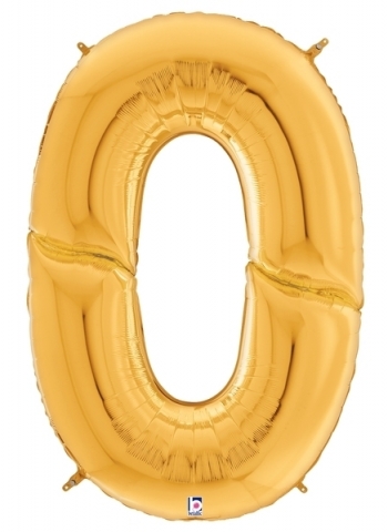 Gigaloon - Number - #0 zero - Gold balloon BETALLIC