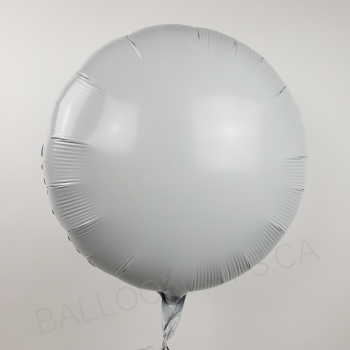 18" Foil Circle - White balloon foil balloons