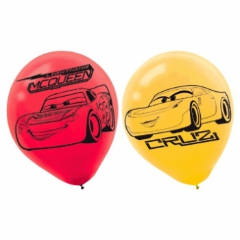 (6) CARS 3 Printed Latex Balloons latex balloons