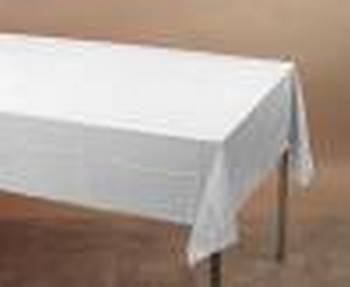 (1) Table cover Rectangular  54" x 108" - White tableware