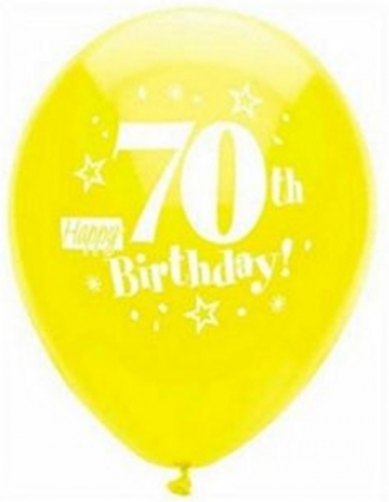 (8) 12" HB 70th - Royal Rich ASSORTED COLOURS balloons latex balloons