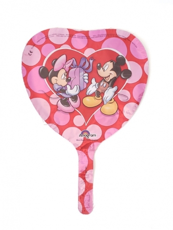 9" Foil - Mickey & Minnie Love Airfill Heat Seal Required balloon foil balloons