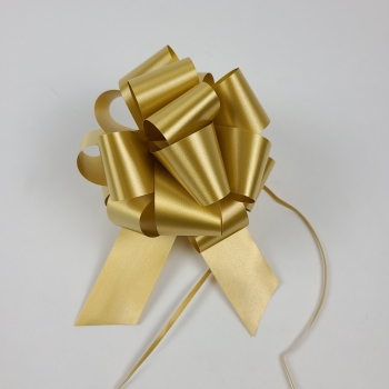 #9 Pull Bow Florasatin 5.5" - Gold ribbons