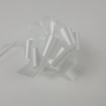 #9 Pull Bow Florasatin 5.5" - White ribbons