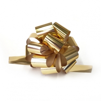#9 Pull Bow Metallic 5" - Gold ribbons