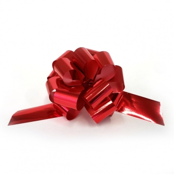 #9 Pull Bow Metallic 5" - Red ribbons