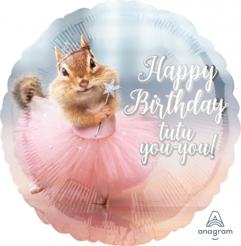 Avanti Birthday Ballerina Fairy Squirrel TuTu balloon foil balloons