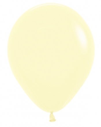 SEM (100) 11" Pastel Matte Yellow balloons latex balloons