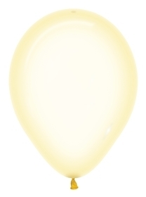 Crystal Pastel Yellow balloons SEMPERTEX