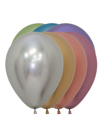 BET (100) 5" Reflex Assortment 7 colours balloons latex balloons