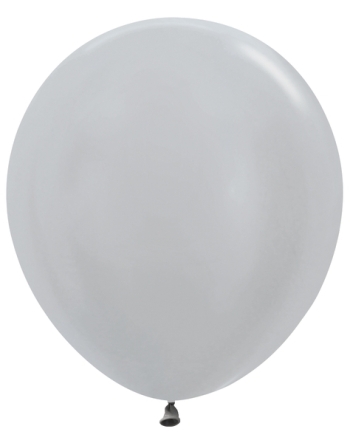 SEM (25) 18" Metallic Silver balloons latex balloons