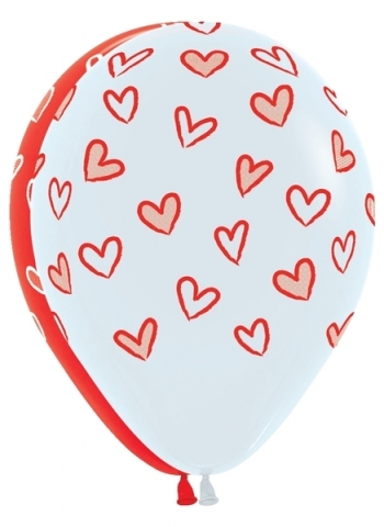 BET (50) 11" Forever Hearts balloons latex balloons