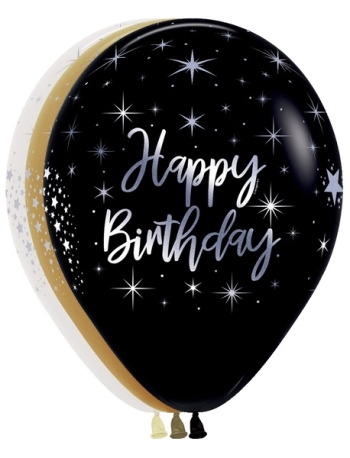 BET (50) 11" Happy Birthday Radiant latex balloons
