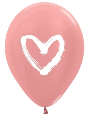 BET (50) 11" Painted Heart Two-Side balloons latex balloons