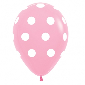 Sempertex 11" Polka Dots Pink  Balloons