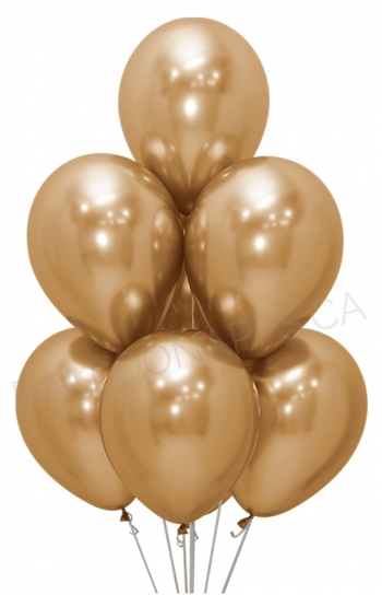 Sempertex 11" Reflex Chrome Gold  Balloons