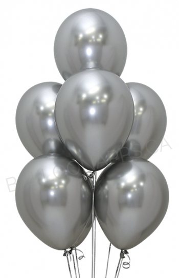 SEM (50) 11" Reflex Silver balloons latex balloons