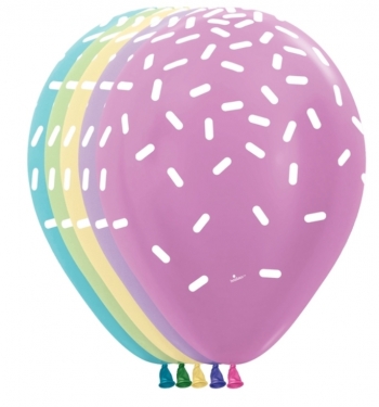 BET (50) 11" Sprinkles All Over Printed balloons latex balloons
