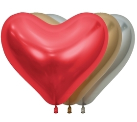 BET (50) 14" Reflex Assortment Latex Heart Balloons latex balloons