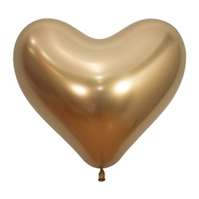 Reflex Gold Latex Heart Balloons SEMPERTEX