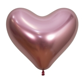 Reflex Pink Latex Heart Balloons SEMPERTEX