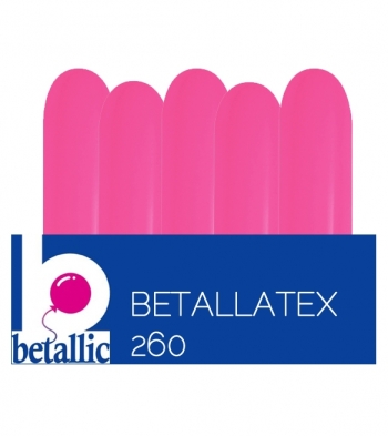 BET (50) 260 Crystal Fuchsia balloons latex balloons
