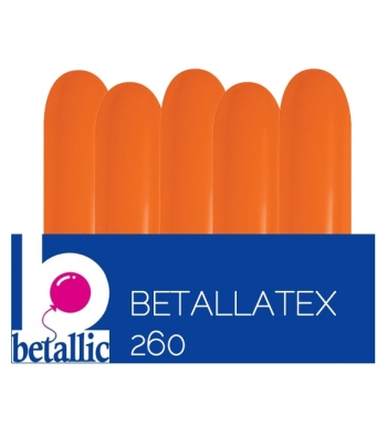 BET (50) 260 Metallic Orange balloons latex balloons