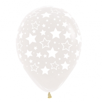 Crystal Clear Bold Stars balloons SEMPERTEX