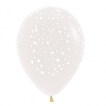 BET (50) 11" Crystal Clear Stars balloons latex balloons