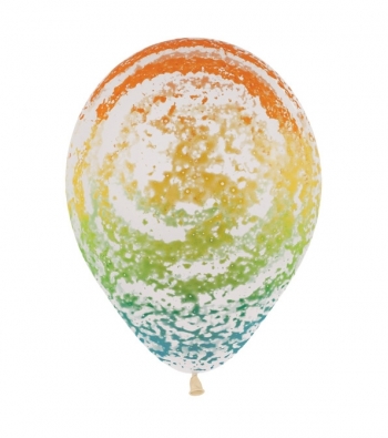 BET (50) Graffiti Rainbow Crystal Clear balloons latex balloons