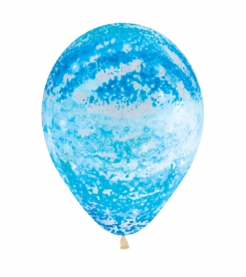 Graffiti Sky Blue Crystal Clear balloons SEMPERTEX