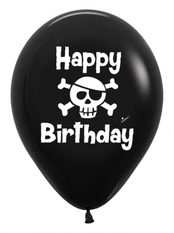 BET (50) 11" Happy Birthday Pirate balloons latex balloons