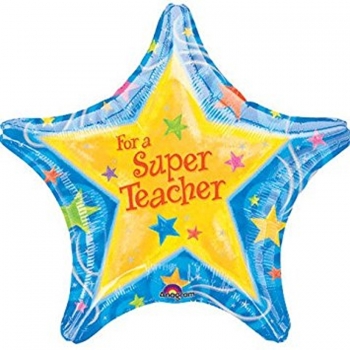 BS -  Star Back To School - Super Teacher balloon ANAGRAM