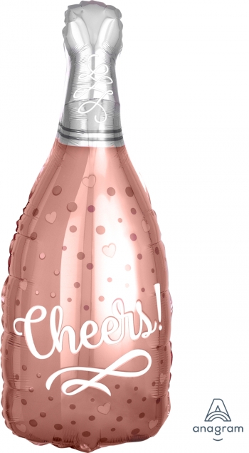 Cheers Rose Bottle Supershape balloon ANAGRAM