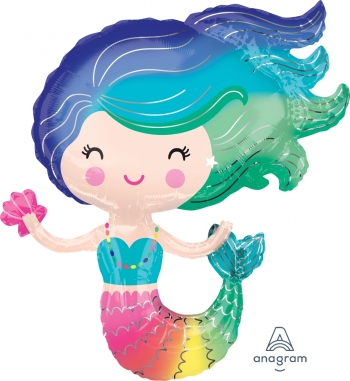 Colorful Mermaid Supershape balloon ANAGRAM