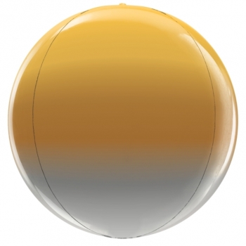 Metallic Ombre Gold Greige Globe Orbz Balloon BETALLIC